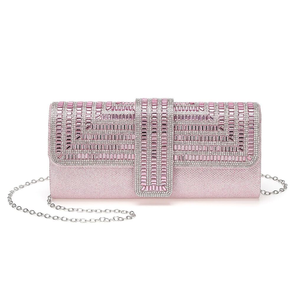 1446 Evening Bags Clutch Purses Formal, Sequin Rhinestone Handbags Sparkly